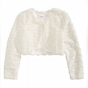 Bonnie Jean Faux Fur Shrug Cardigan Large Soft New With Tag Christmas Easter